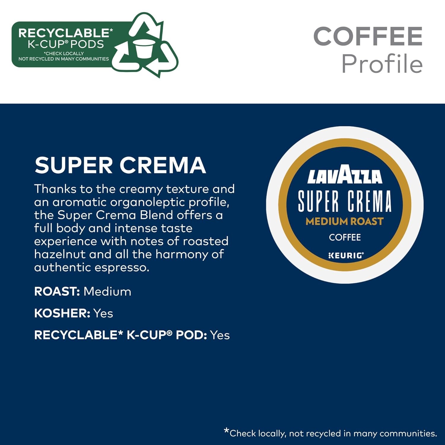 Lavazza Super Crema, Single Serve Keurig® K-Cup® Pods, Medium Espresso Roast Coffee - Image 3