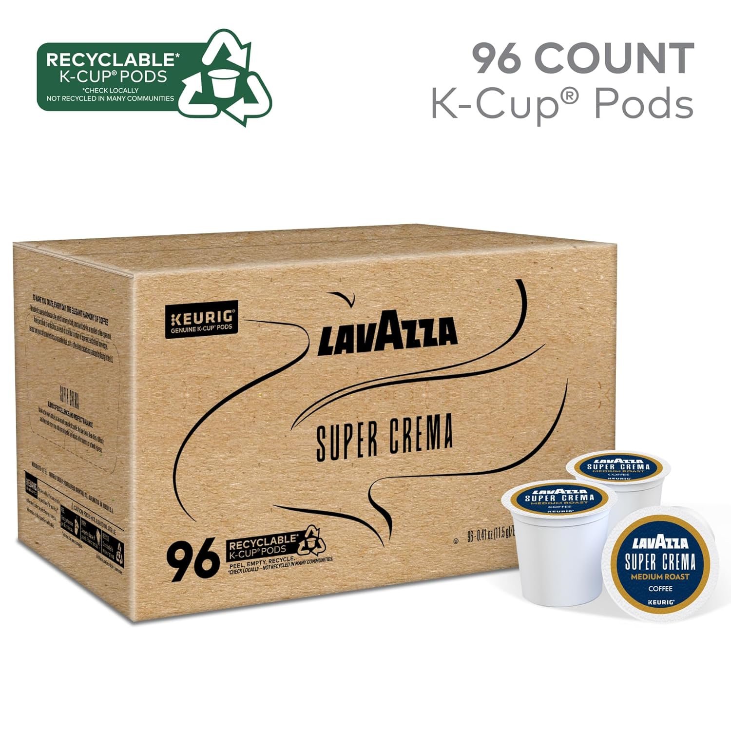 Lavazza Super Crema, Single Serve Keurig® K-Cup® Pods, Medium Espresso Roast Coffee - Image 2