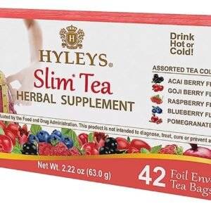 HYLEYS Slim Tea 42 Ct Assorted - Weight Loss Herbal Supplement Cleanse and Detox - 42 Tea Bags (12 Pack) - Tea Bags Variety Pack