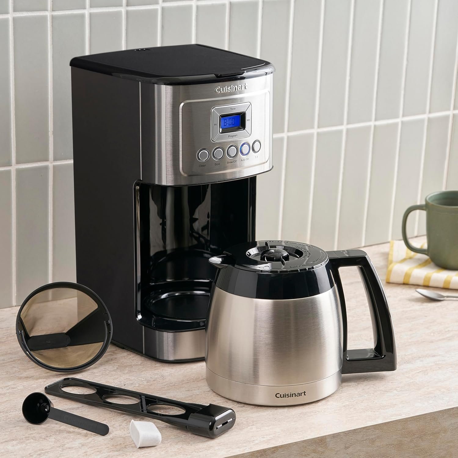 Cuisinart 12-Cup Coffee Maker, Programmable PerfecTemp Thermal Carafe Coffee Machine with 1-4 Cup Setting, Brew Strength Control and Brew Pause, Stainless Steel, DCC-3400NAS, Silver - Image 4